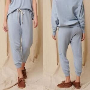 THE GREAT The Cropped Sweatpant French Terry Powder Blue Women's Size Medium